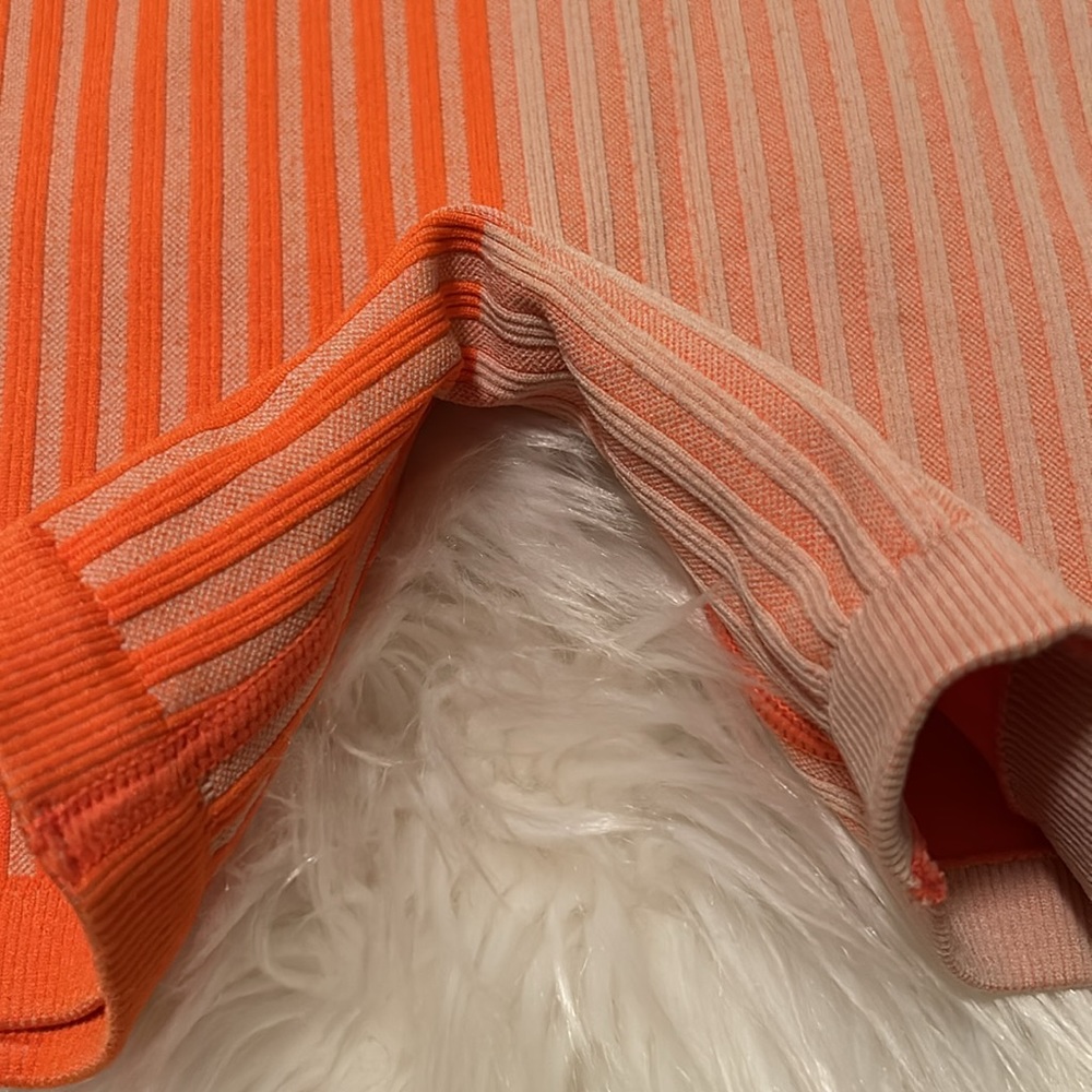 FP Movement by Free People Papaya Stripe Mixing Bike Shorts - Picture 4 of 9